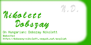 nikolett dobszay business card